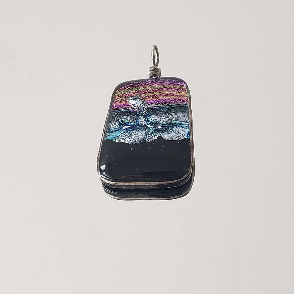 Dichroic Glass Galaxy Pendant